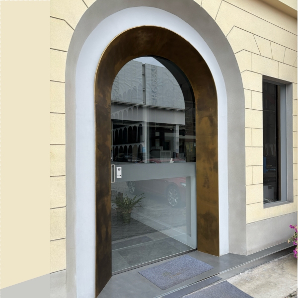 Architectural Antique Brass Storefront Cladding