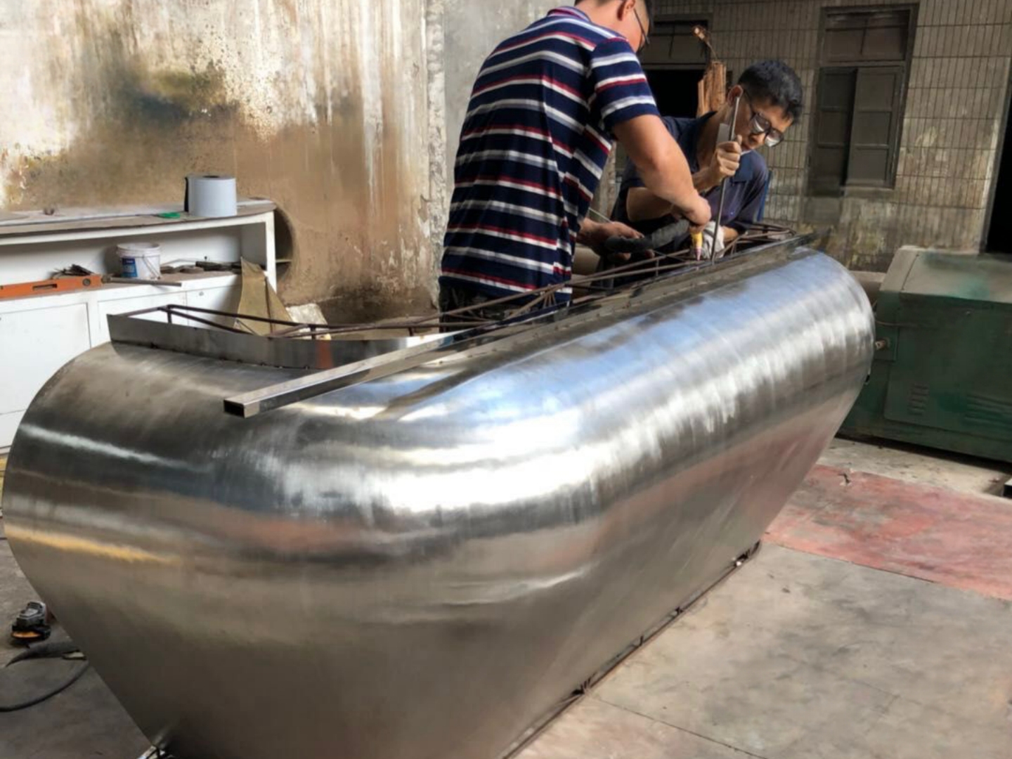 Stainless steel office desk project