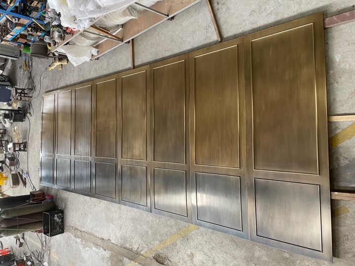 Antique brass decorative wall panels
