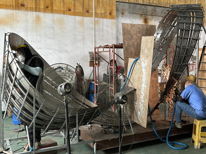 Manufacturing process custom large outdoor sculpture