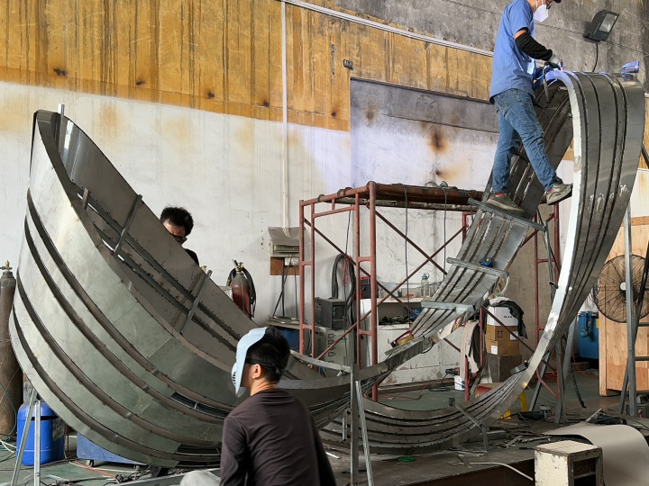 Manufacturing process custom public metal sculpture