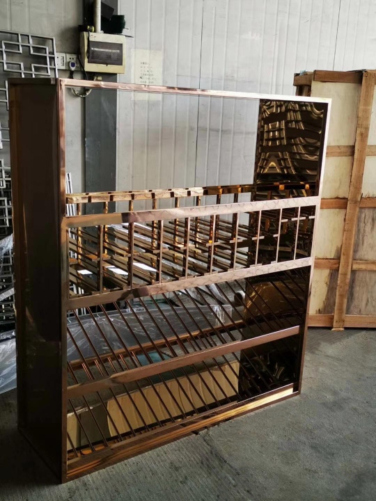 PVD coating metal wine cabinet