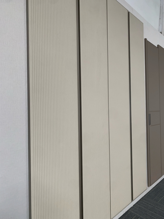 Leather-cover wardrobe door panel product