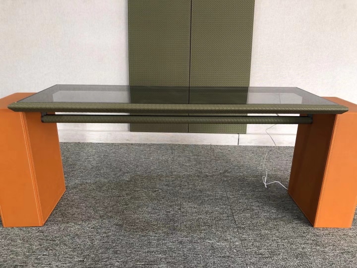 Leather clothes rack