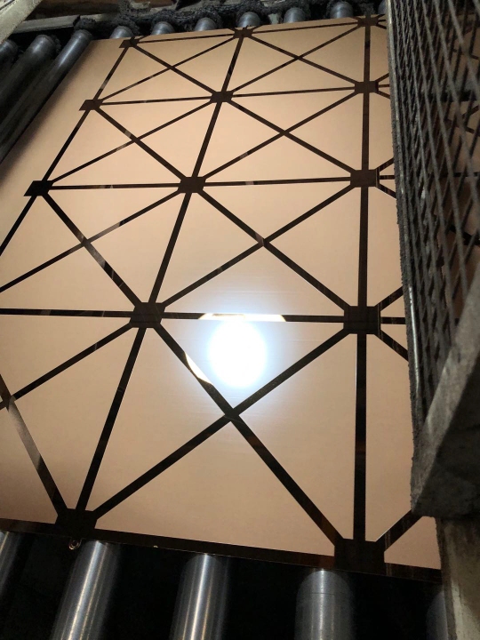 Details of stainless steel decorative wall panels