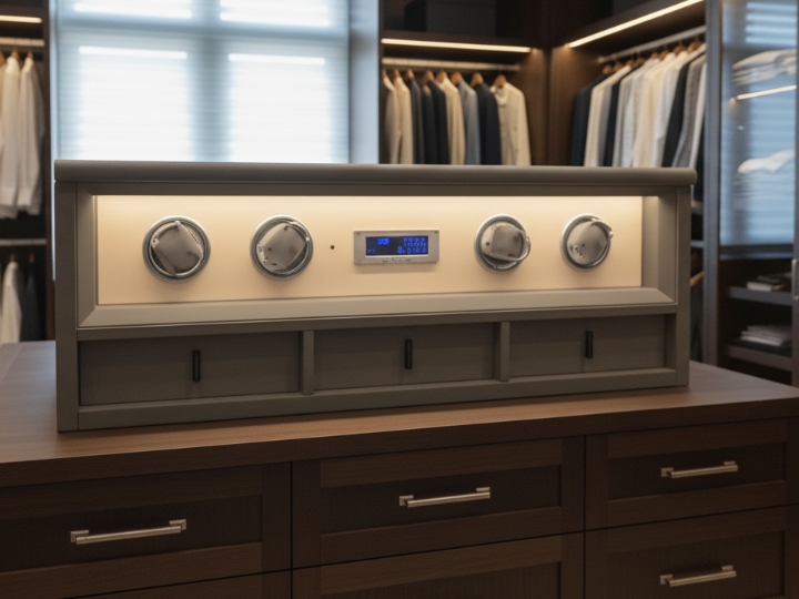 Details of Leather Watch Winder and Jewelry Storage Cabinet