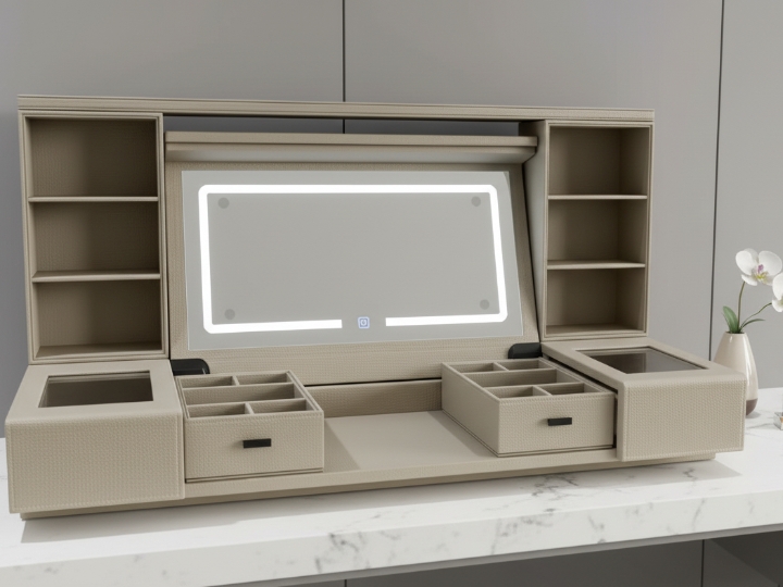 Leather Makeup Dressing Table
