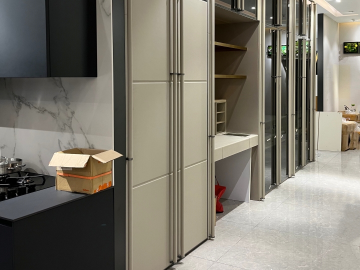 Leather wardrobe door panels project