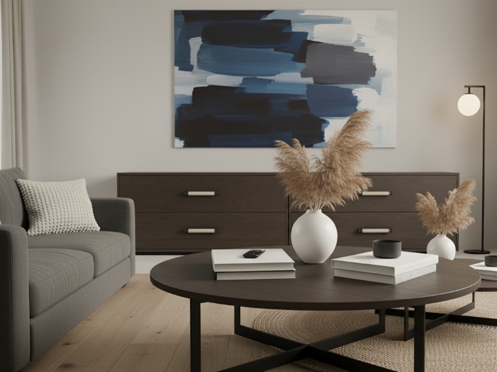 Leather-wrapped cabinet handles