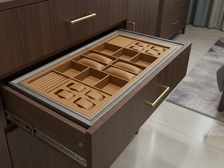Custom leather jewelry storage box