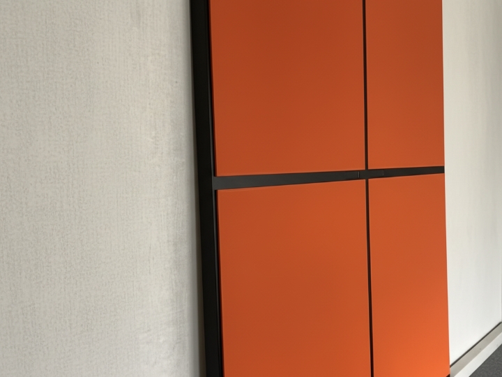 Custom Leather-covered Decor Sliding Door