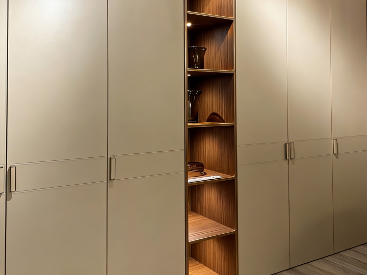 Details of living room cabinet door panels