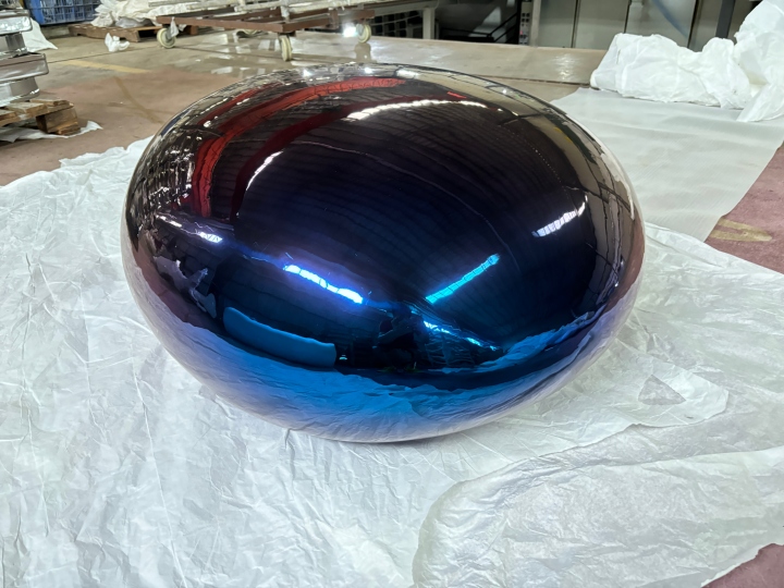 PVD Purple-Blue Coating Stainless Steel Sculpture