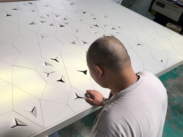 Upholstered Leather Background Wall