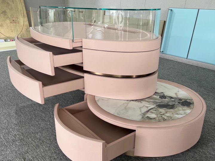 Storage leather island