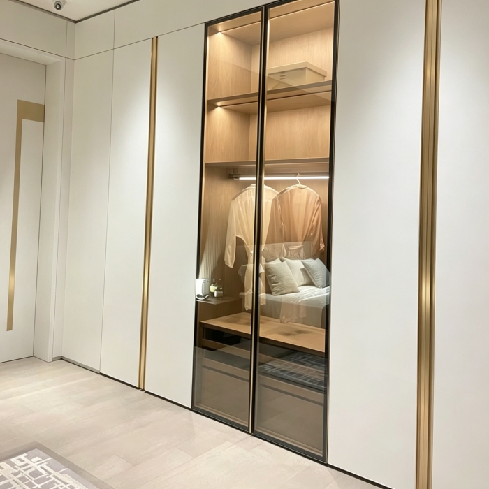 Simple Design Upholstered Wardrobe Doors