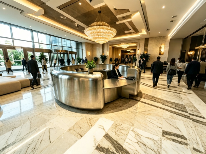 Custom Stainless Steel Reception Table