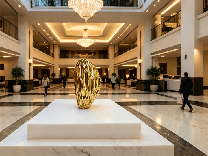 PVD Gold Stainless Steel Sculpture