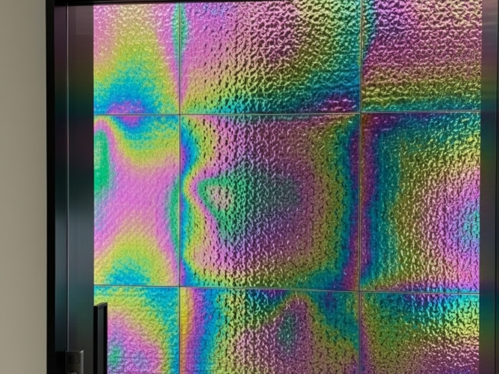 PVD Rainbow Water Ripple SUS Wall Panels