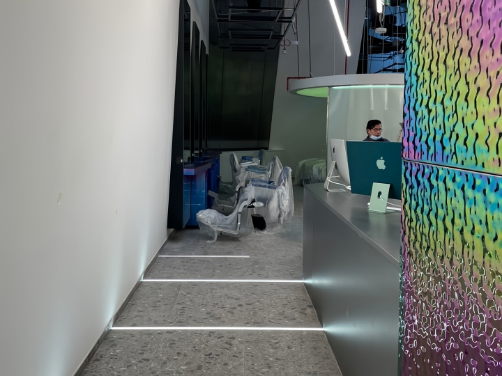 PVD Rainbow Finished Water Ripple Wall Panels