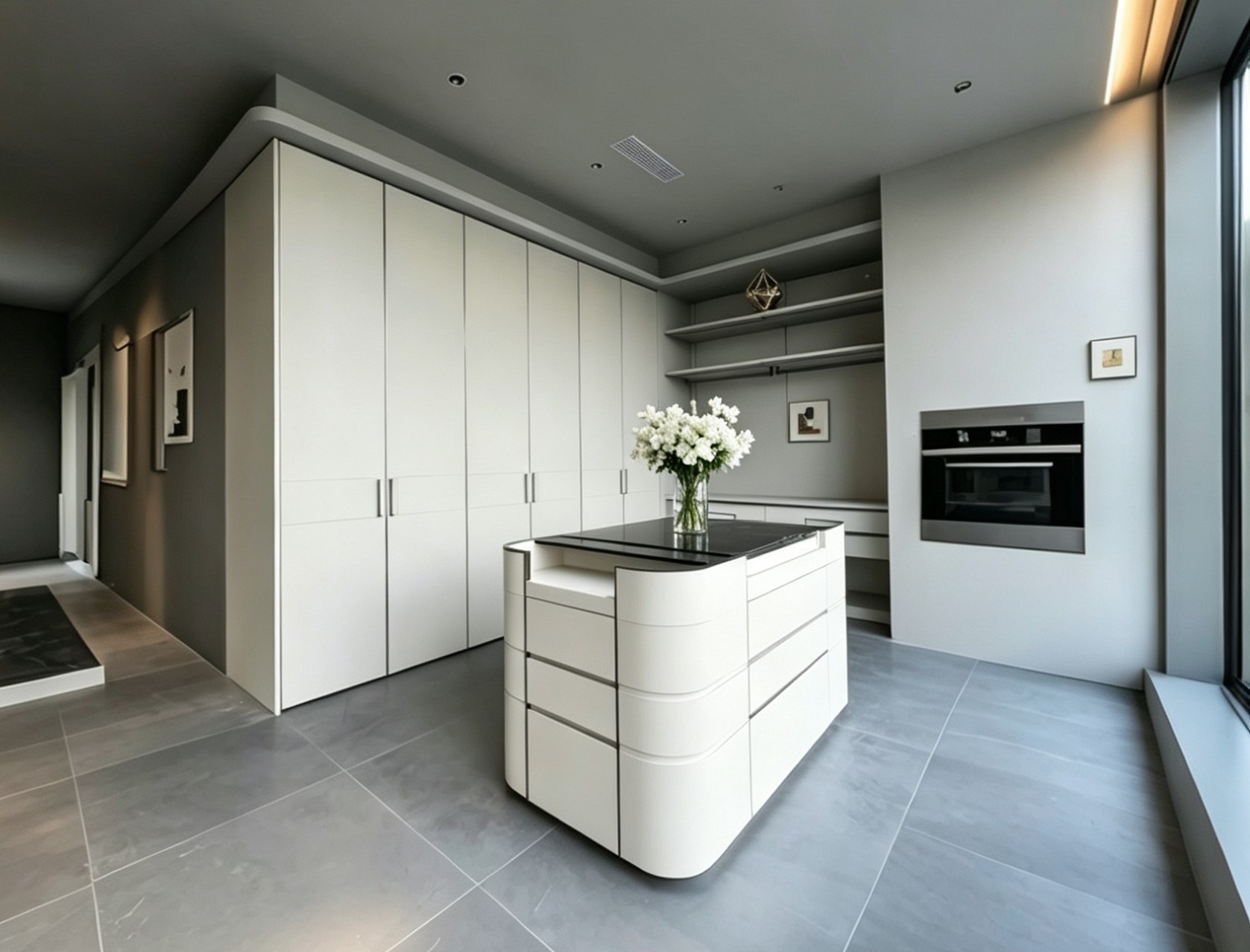 High-end Interior Design | Wardrobe Leather Island