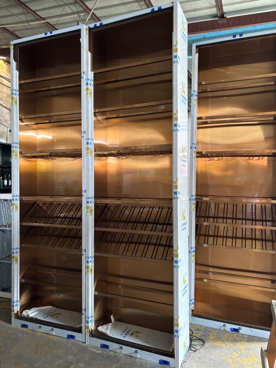 PVD Brass Stainless Steel Wine Cabinet