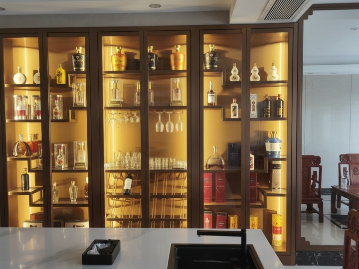 PVD Coating Stainless Steel Wine Cabinet