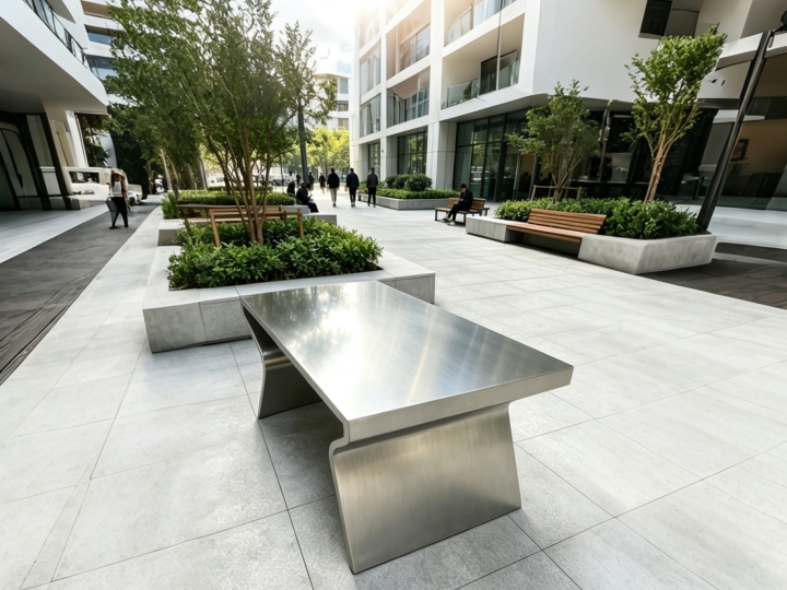 Stainless Steel Outdoor Garden Benches