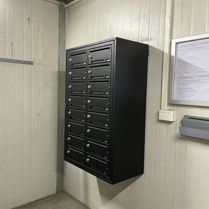 Custom Wall-Mounted Apartment Mailbox System