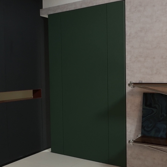 Contemporary Leather-clad Revolving Door