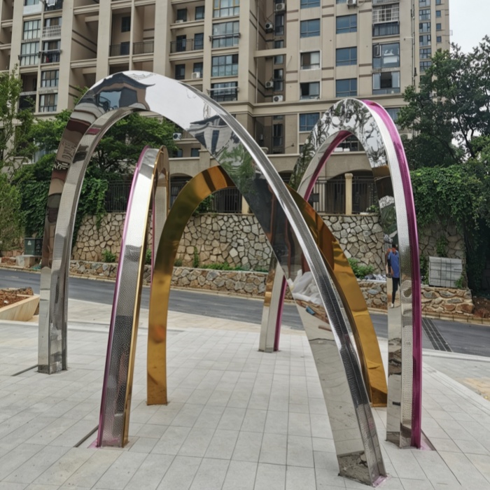 Outdoor Large Arched Metal Garden Sculpture