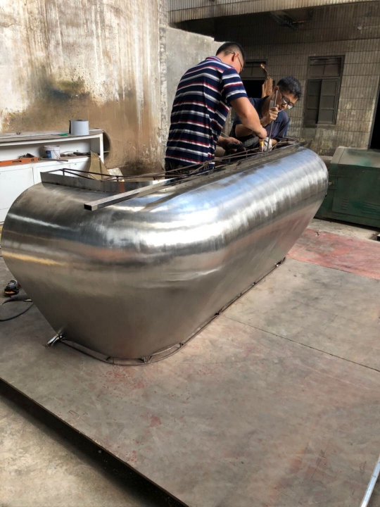 Custom stainless steel office reception desk