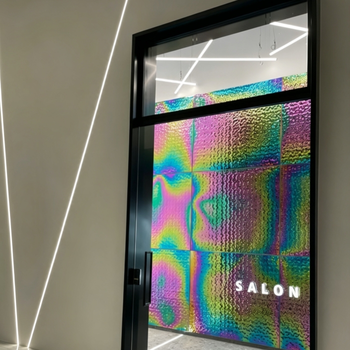 PVD Rainbow Finished Water Ripple Wall Panels